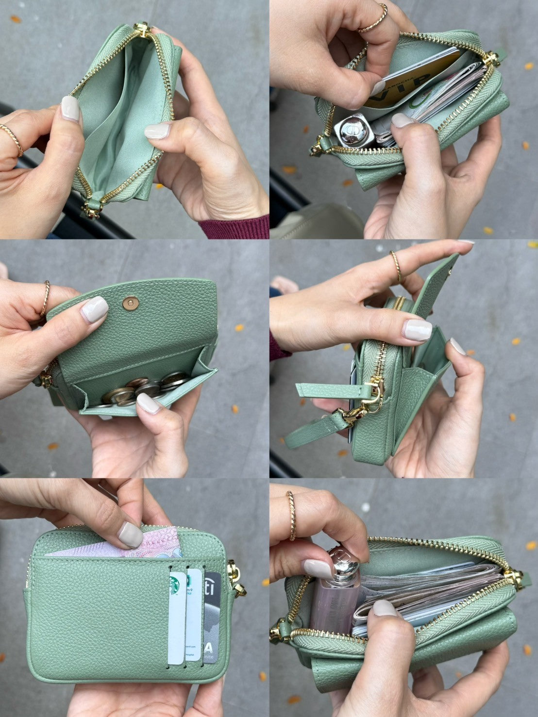 LOLA Top zip wallet with wristlet