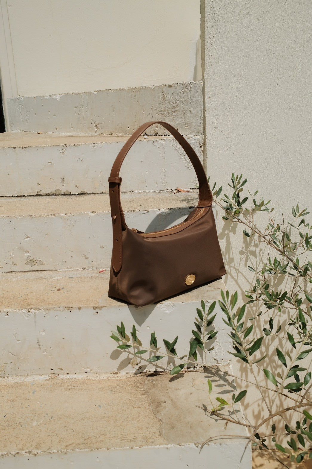 TANK Hobo bag : Should bag, Nylon with genuine leather