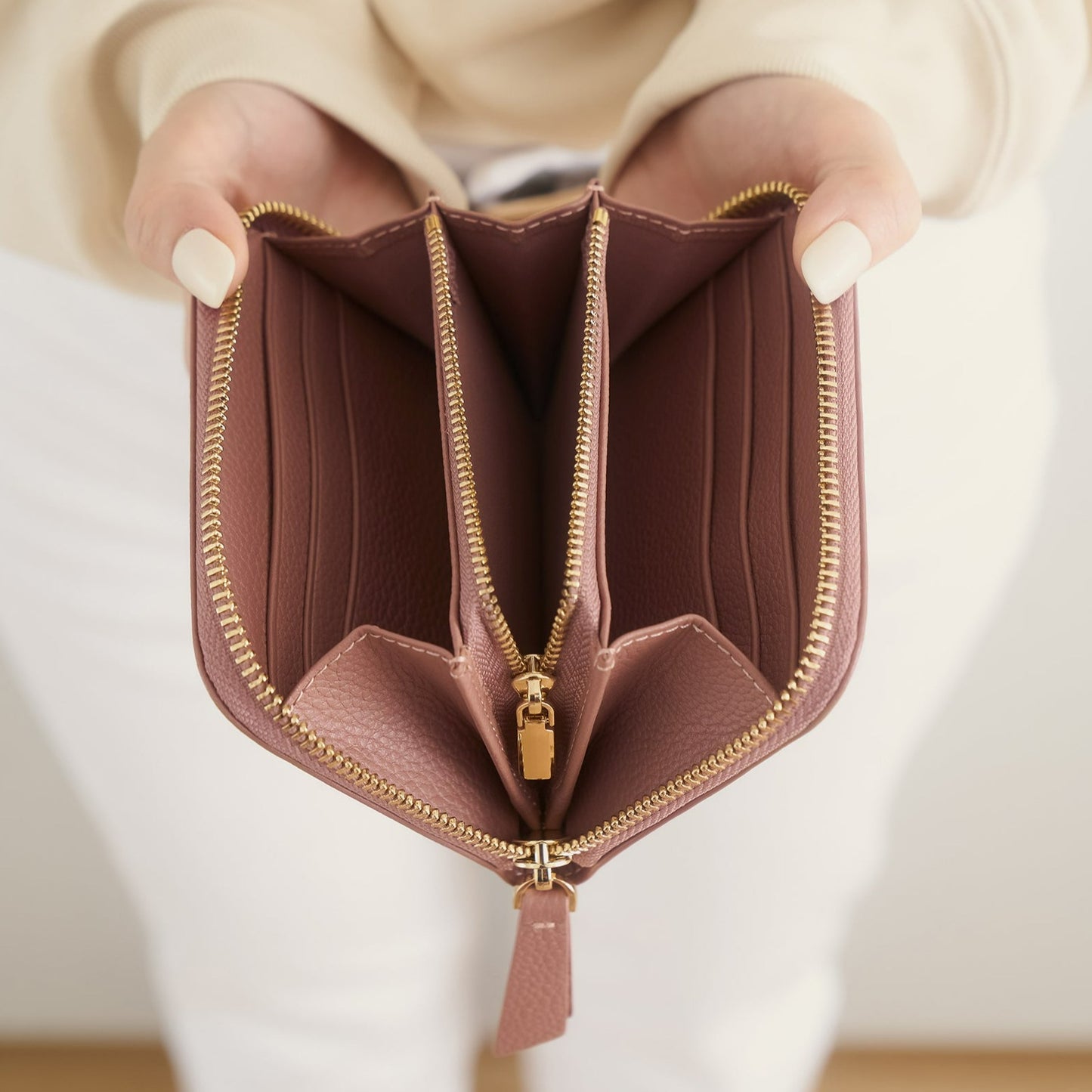 RAFFLE zip-around wallet
